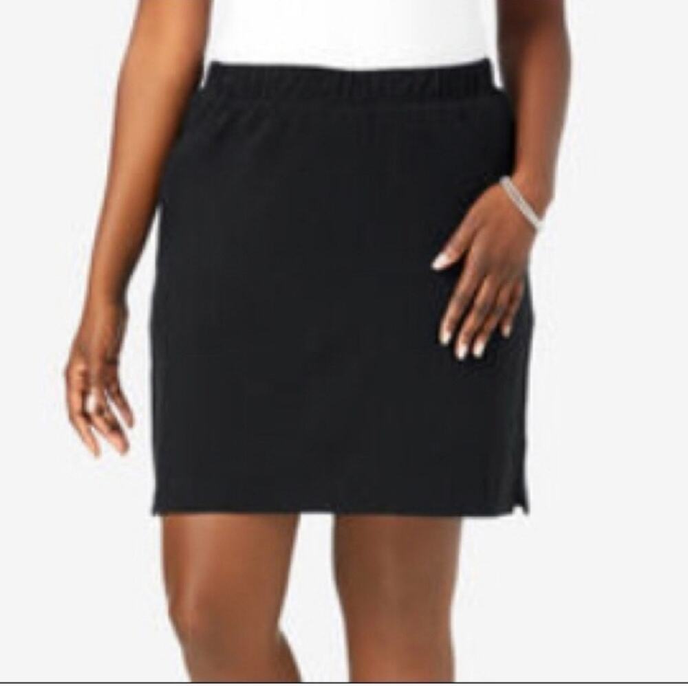 Woman Within Black Skort With Pockets Plus 1X